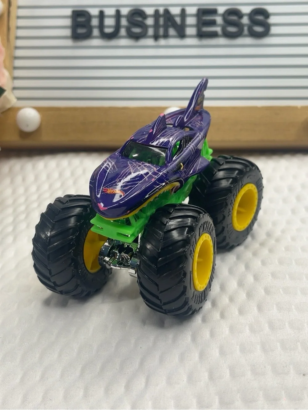 Monster Truck Toy - Purple and Green Kids Vehicle
